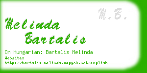 melinda bartalis business card